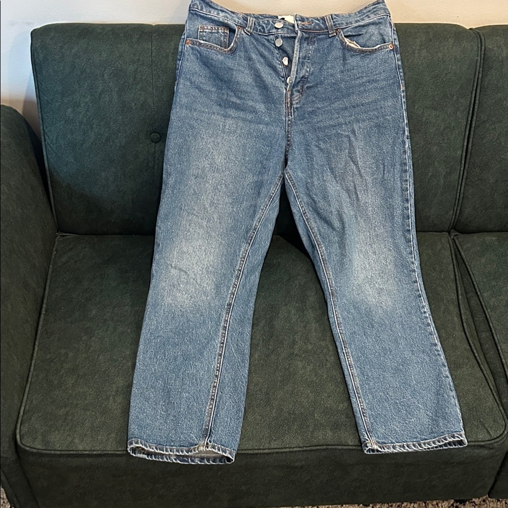H&M Blue Straight Leg Jeans Classic Denim